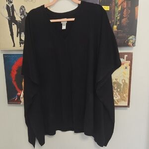 A New Day Black V-Neck Poncho